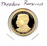 Theodore Roosevelt Proof Presidential Dollar