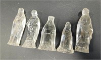 Small Glass Nativity Set, 5 pieces