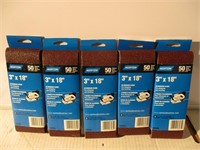 5 Packs of 2 New 3" x18" 50 grit Sanding Belts