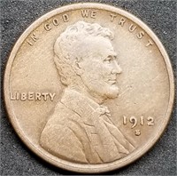 1912-S Lincoln Wheat Cent, Better Grade