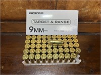 Ammo - 9mm 115gr FMJ, Ammo Inc Brass Case
