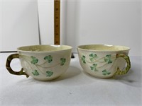 Belleek Shamrock tea cups