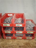 8 Bins of Assorted Size Rivets