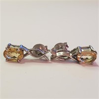 $120 Silver Citrine Earrings