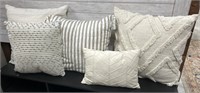 Various Size Decorative Pillows, set of 5