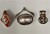 (3) Sterling Silver Necklace Slides