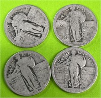 (4) silver quarters