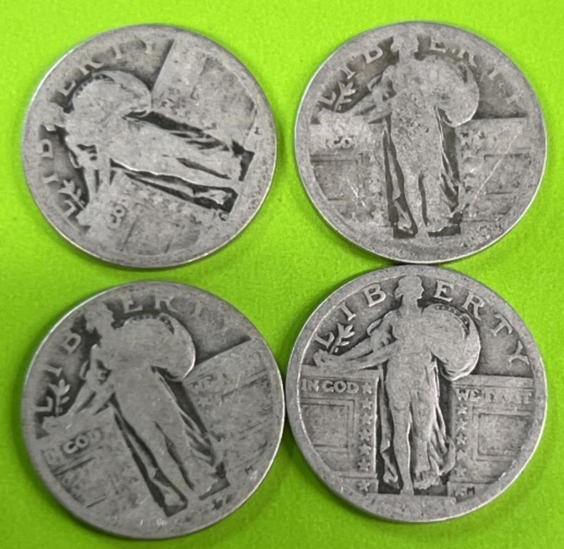 (4) silver quarters