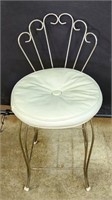 Metal Vanity Chair with removable cushion