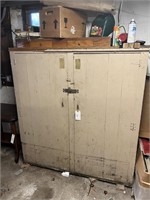 2 DOOR STORAGE CABINET WITH CONTENTS TAKE WHAT