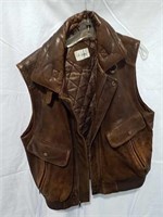 Leather vest with Adam Spencer label size M