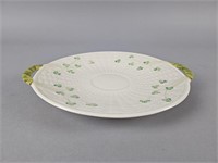 Vintage Belleek 9.5" Shamrock Cake Plate