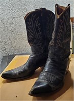 Old black Texas cowboy boots Nocona sz 12