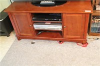 Tv stand with contents