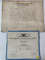 2 Military Certificates Dated 1920 & 1949-1951