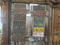 14 OLD LICENSE PLATES