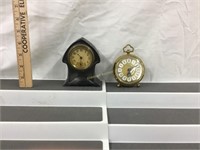 West Germany & Vintage Wind up Clock