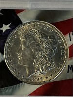 1897 Morgan Silver Dollar MS64 Collectible COIN