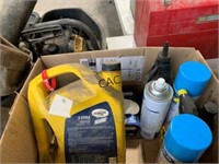 Box of Cleaners & 2 Cycle Oil