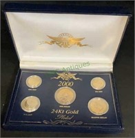 Coins - 2000 year 24 gold plated uncirculated