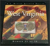 US minted quarter dollar State of West Virginia