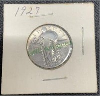 Coin - United States 1927 quarter dollar. 1338