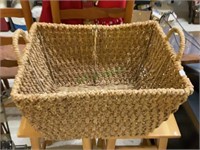 Nice two handled rope material laundry basket