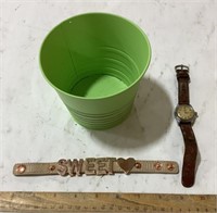 Wyler incaflex Watch, bracelet & tin