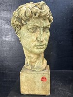 ARTIST SIGNED CERAMIC BUST ON STAND