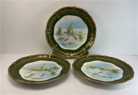 (3) ELITE LIMOGE FISH PLATES