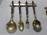 Brass Ladles With Hanging Bracket