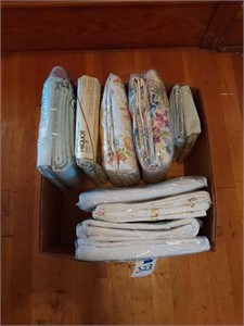 Box of Misc Twin Sheets
