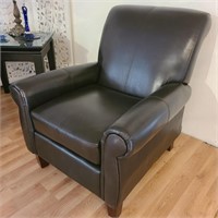 Modern Leather Style Chair on Right