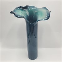 Signed Teal / Bermuda Vase