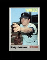 1970 Topps #142 Fritz Peterson VG to VG-EX+
