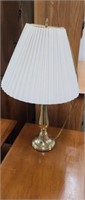 Vintage cast polished brass 28 inch table lamp