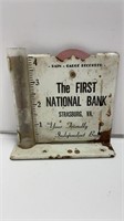 The First National Bank Strasburg, VA rain gauge