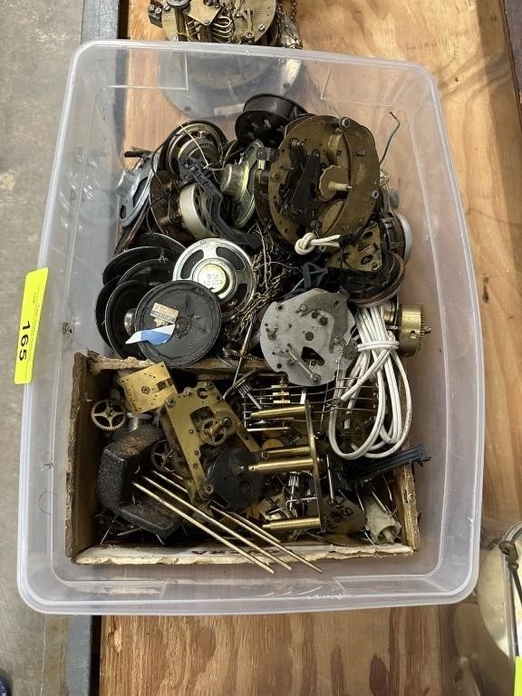 LARGE LOT OF MISC CLOCK PARTS