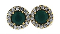 Gorgeous 2.00 ct Emerald Stud Earrings