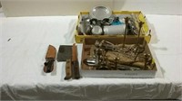 Candle holders, knives and miscellaneous