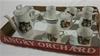 Cat themed tea set. Some pieces as is