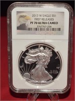 2013-W Silver Eagle Proof-First Release  PF70