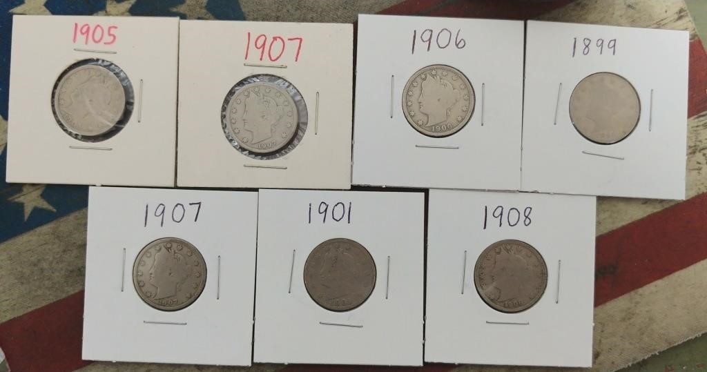 7 LIBERTY V NICKELS