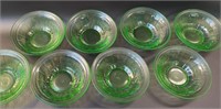 8 Federal Glass Uranium Green Bowls