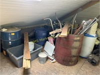 Large Lot - Wooden Barrel, Hand Tools,