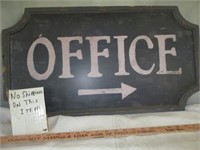 OFFICE --> Hand Painted 28" Wood Sign