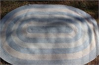 Oval Blue Rug