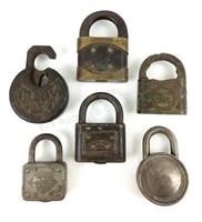 (6) Antique & Vintage Padlocks