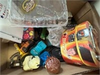 Box with Harmonicas, Small Toys, Misc. Items