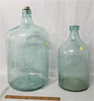 Pair of Country Decor Glass Water Jugs